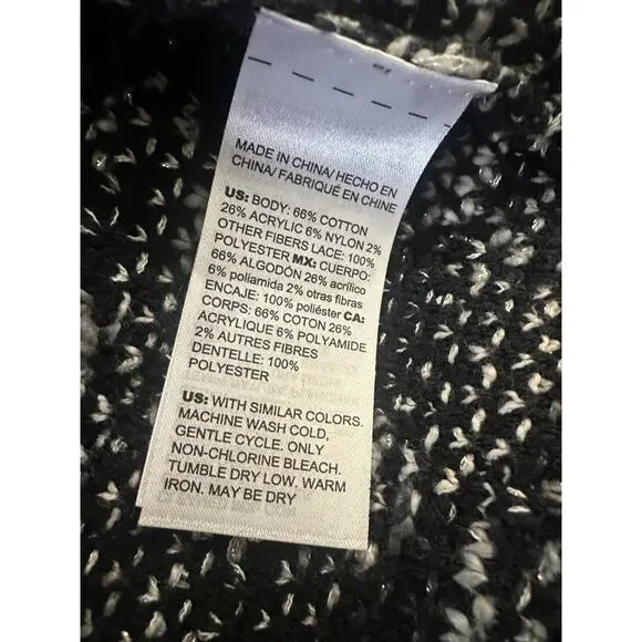 Chico's Tweed Lace Embroidered Metallic Cardigan Jacket Sweater Blazer Size 3 XL - Picture 8 of 16